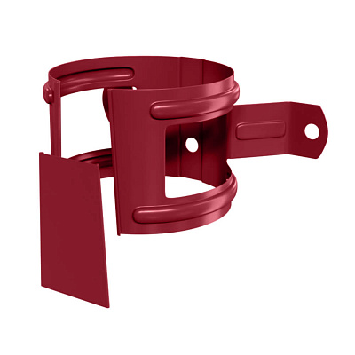 Держатель трубы водостока d100 на дерево RAL 3005 Красное Вино металлический