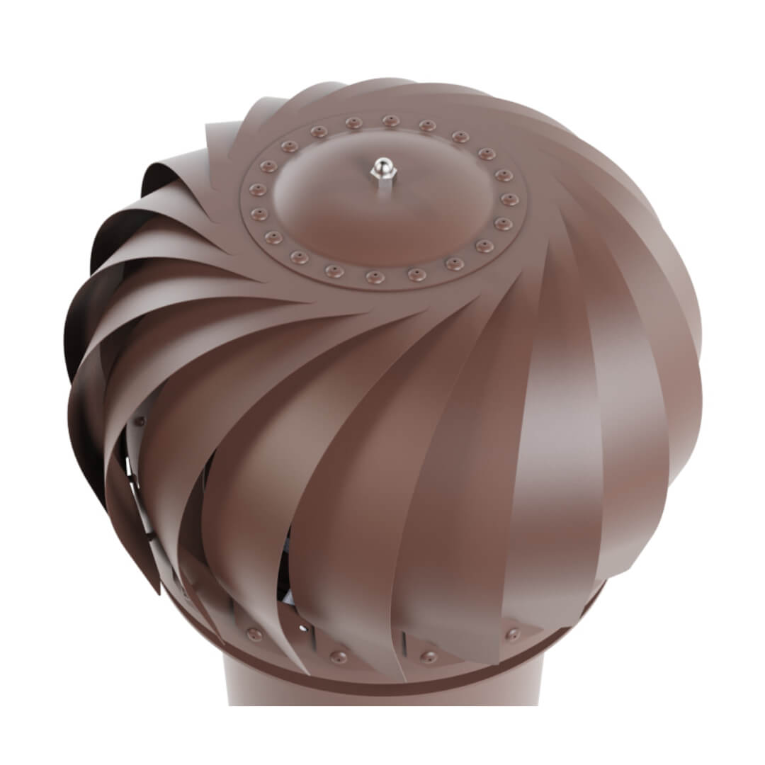 Роторная вентиляция VIOTTO d110мм h550мм для металлочерепицы Монтеррей RAL8017 шоколад утепленная 3