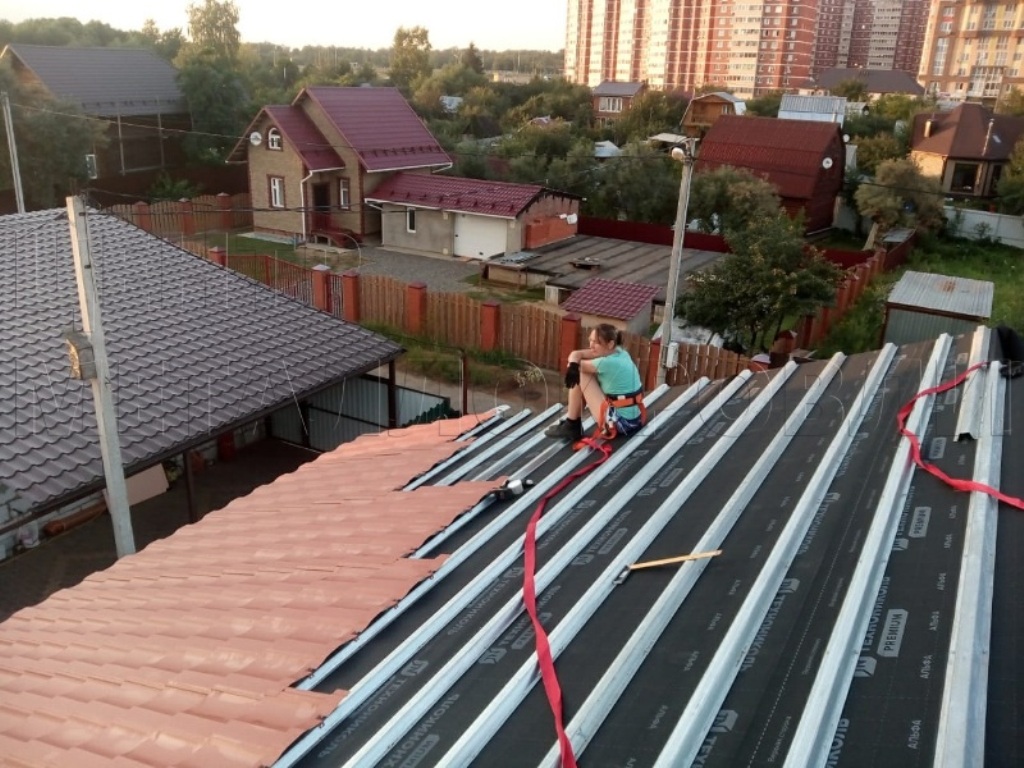 Металлочерепица Геркулес 8004 терракотовый Стальной Бархат от Центра Металлокровли в Павлодаре