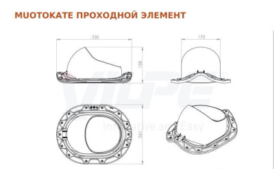75178 Проходной элемент MUOTOKATE (красный) чертеж