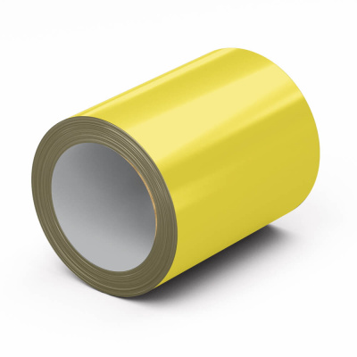 Рулон стали полиэстер RAL1018 Желтый 0.45х1250мм открытый