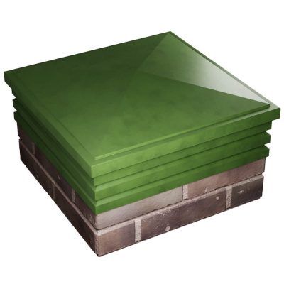 Колпак Бона Зеленый с посадкой 2х2 кирпича (513х513мм) фото 3